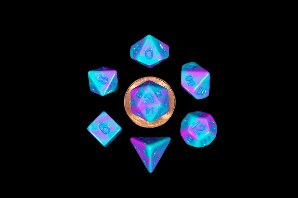 Dice Metallic Dice Co: Poly 7 Set Mini Combo