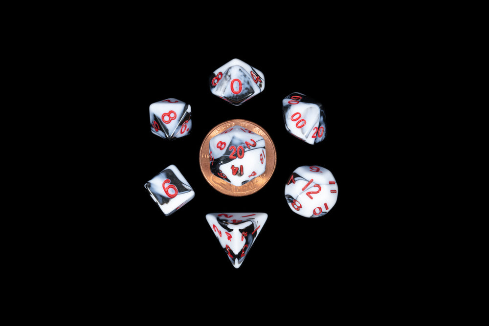Dice Metallic Dice Co: Poly 7 Set Marble