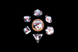Dice Metallic Dice Co: Poly 7 Set Marble