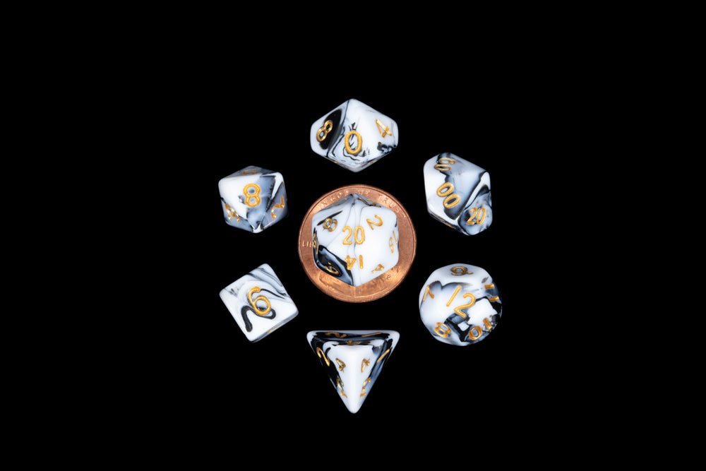 Dice Metallic Dice Co: Poly 7 Set Marble