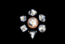 Dice Metallic Dice Co: Poly 7 Set Marble