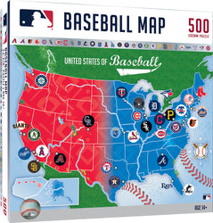 Puzzle Masterpieces:  500 Piece MLB League Map