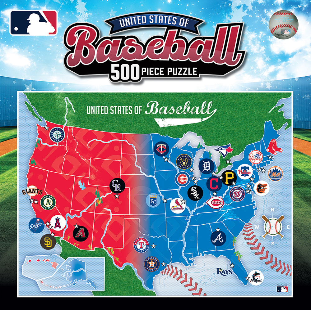 Puzzle Masterpieces:  500 Piece MLB League Map