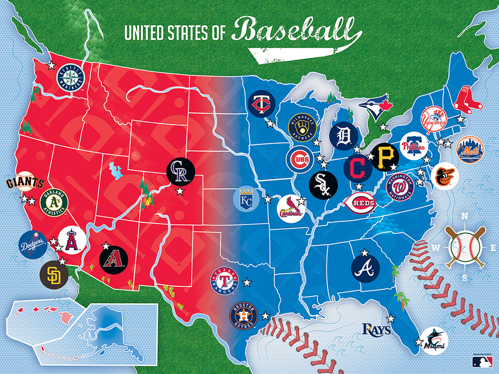 Puzzle Masterpieces:  500 Piece MLB League Map