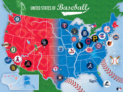 Puzzle Masterpieces:  500 Piece MLB League Map