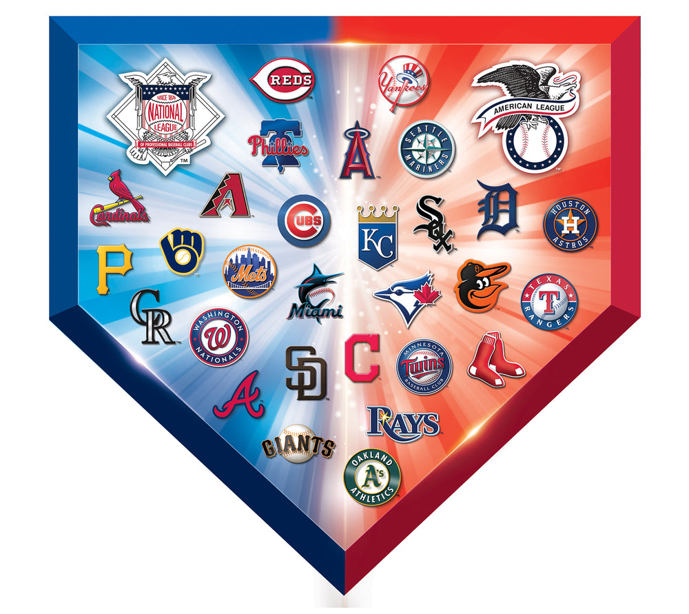 Puzzle Masterpieces:  500 Piece Shaped MLB Team Logos - Homeplate Shaped