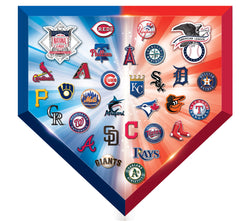 Puzzle Masterpieces:  500 Piece Shaped MLB Team Logos - Homeplate Shaped