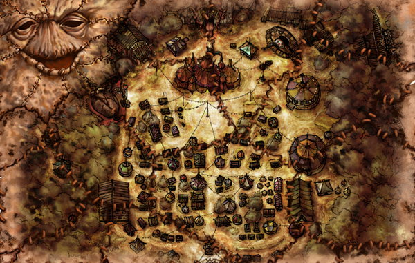 Dungeons & Dragons Heckna: Map - Fabric "Maphew" World Map