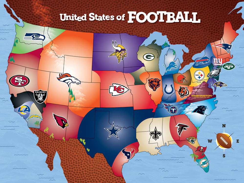 Puzzle Masterpieces:  500 Piece NFL League Map