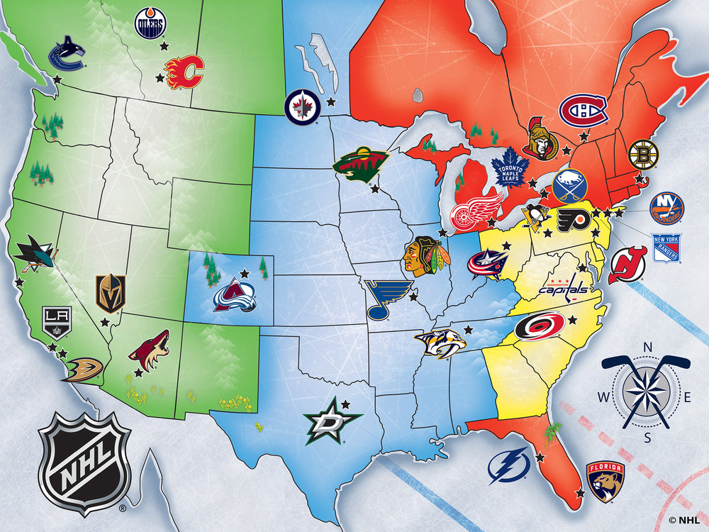 Puzzle Masterpieces:  500 Piece Shaped NHL Team Logos - Zamboni Shaped