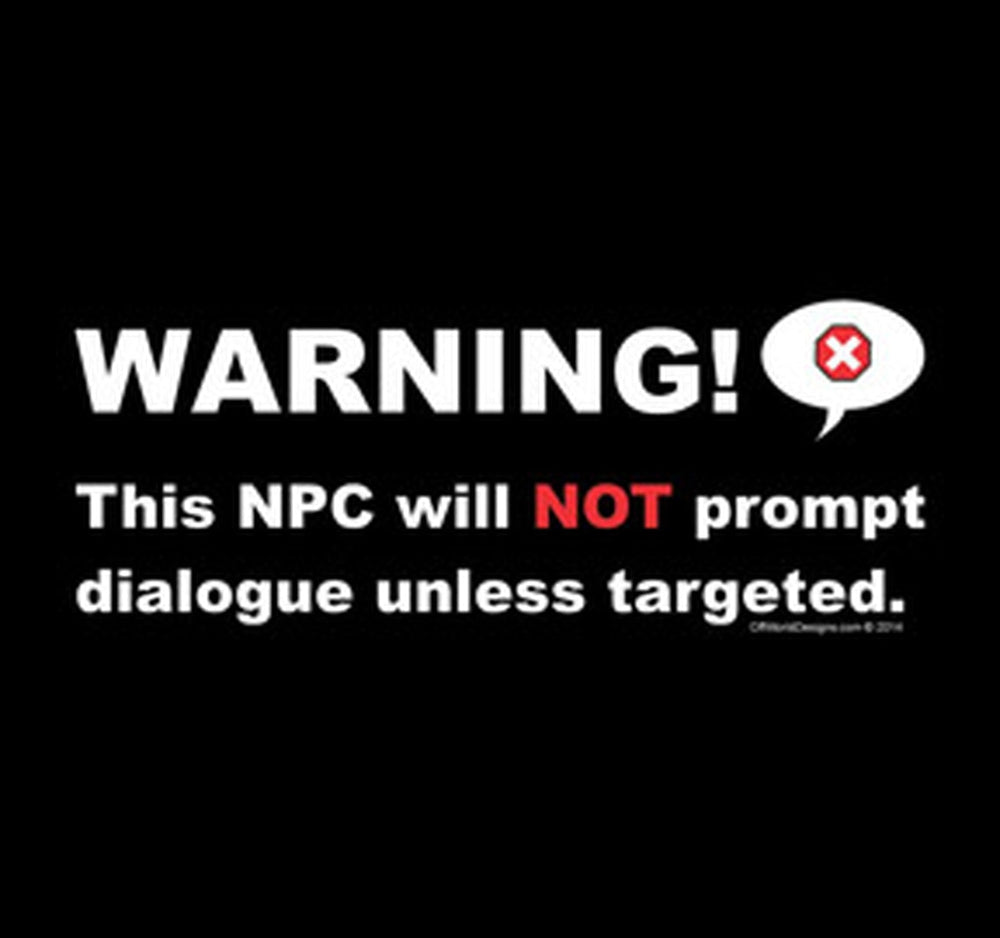 T-Shirt Offworld: NPC Dialogue