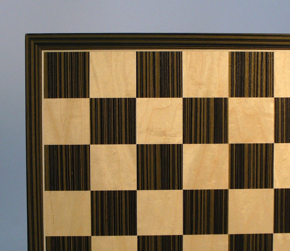 Chess Board 17in Ebony/Maple Veneer