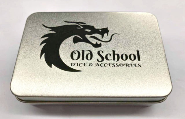 Old School Dice Dice Tin w/ Logo