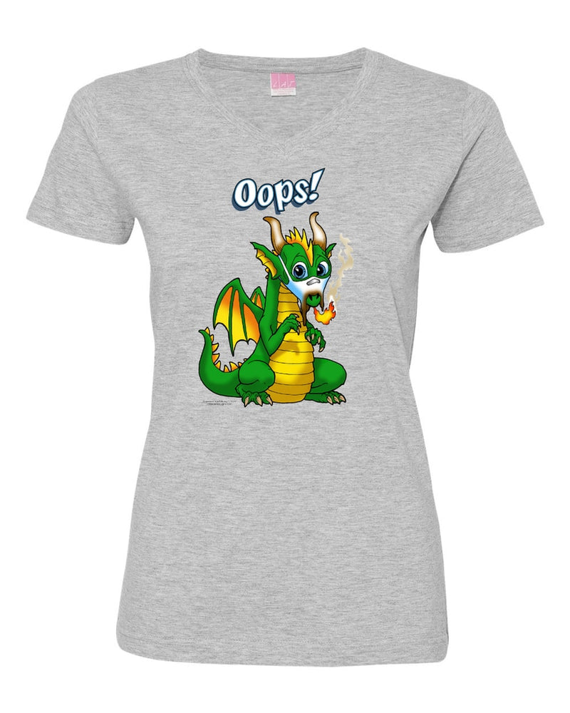 T-Shirt Offworld: Oops Dragon with Mask - Ladies T
