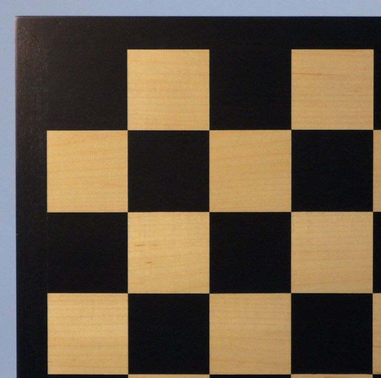 Chess Board 17.25in Black & Maple Veneer
