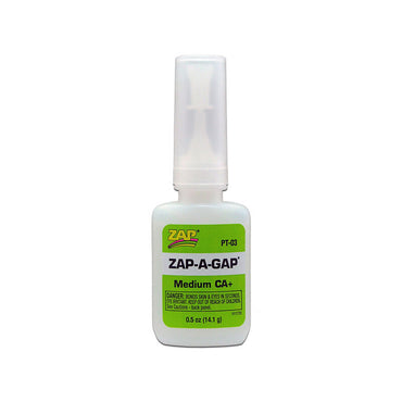 Glue Zap-a-Gap: CA+ 1/2 oz (12second) (Green Label)