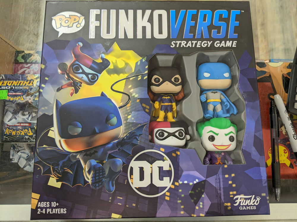 POP! Funkoverse Game: DC Comics 100 Batman, Batgirl, Joker, and Harley Quinn