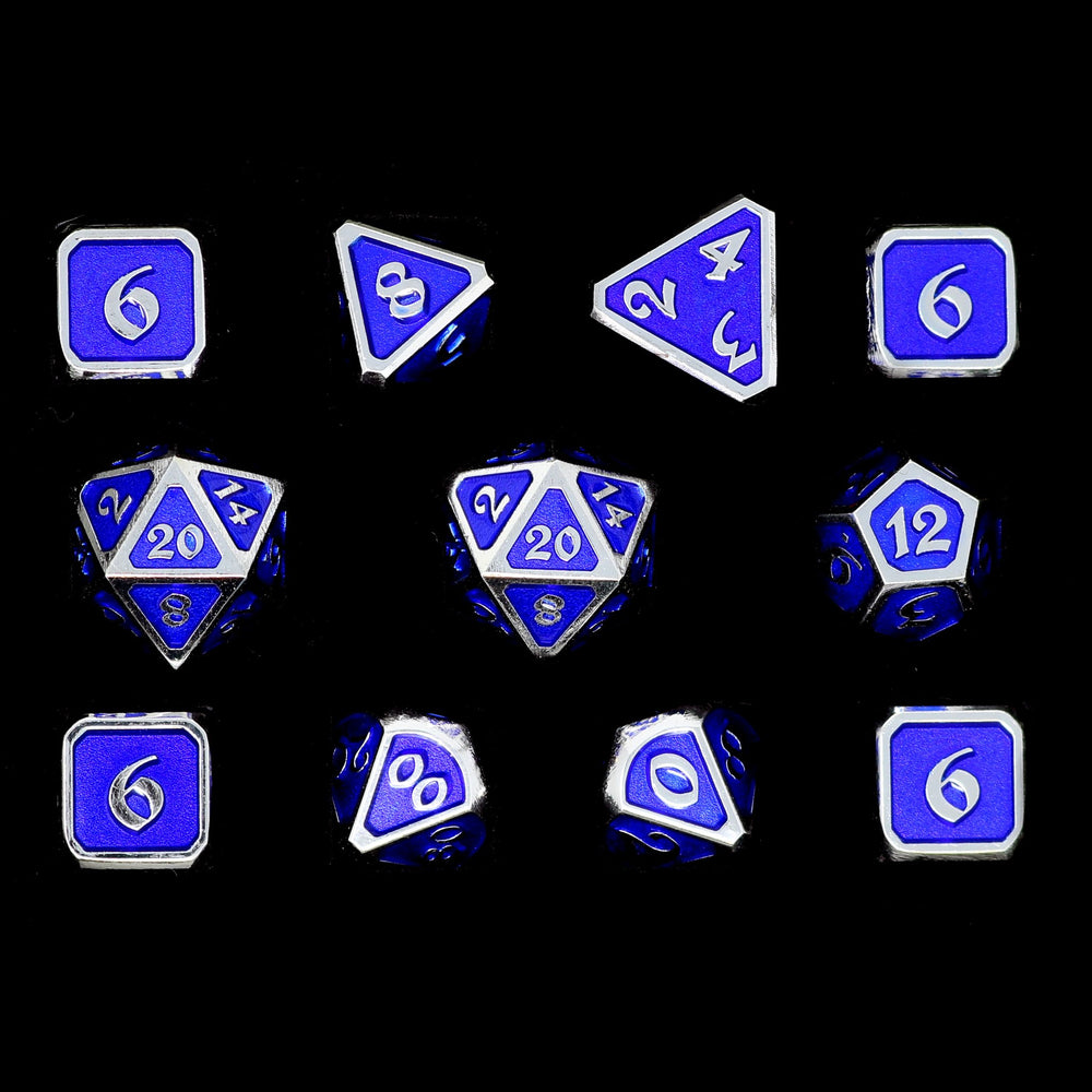 Dice DieHard Dice: Poly 11 Set Metal Mythica Platinum