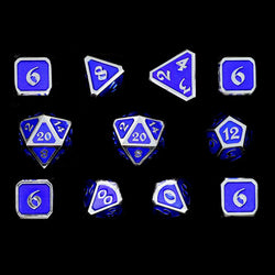 Dice DieHard Dice: Poly 11 Set Metal Mythica Platinum