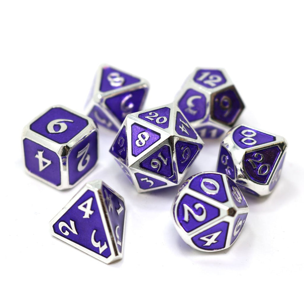 Dice DieHard Dice: Poly 7 Set Metal Mythica Platinum