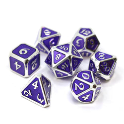 Dice DieHard Dice: Poly 7 Set Metal Mythica Platinum