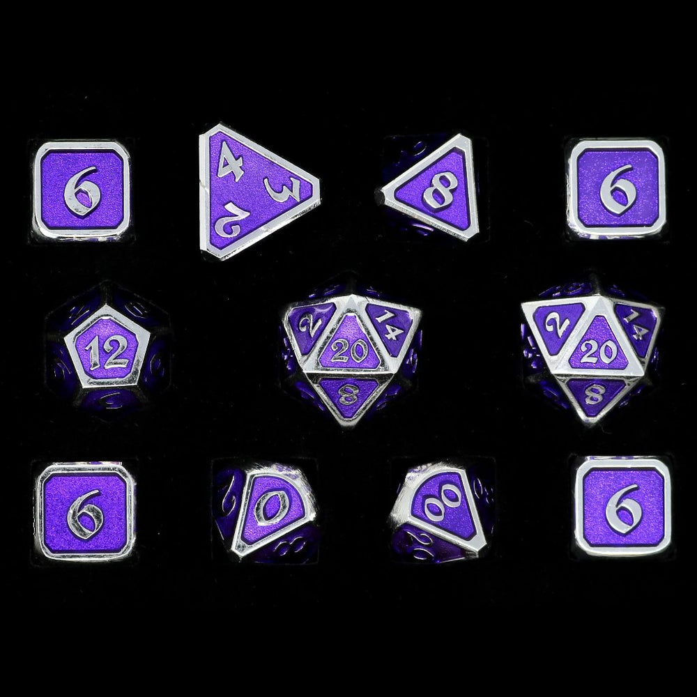 Dice DieHard Dice: Poly 11 Set Metal Mythica Platinum