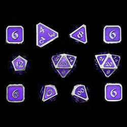 Dice DieHard Dice: Poly 11 Set Metal Mythica Platinum