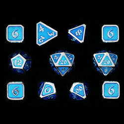 Dice DieHard Dice: Poly 11 Set Metal Mythica Platinum