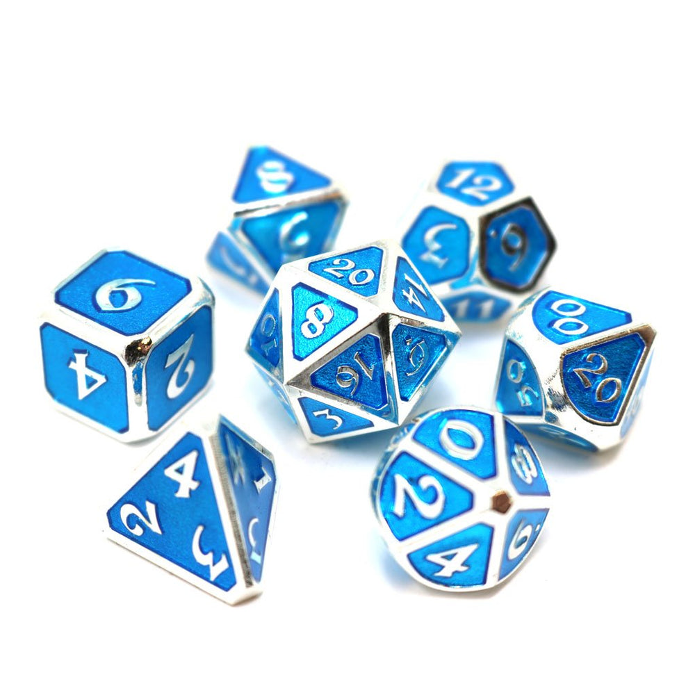 Dice DieHard Dice: Poly 7 Set Metal Mythica Platinum