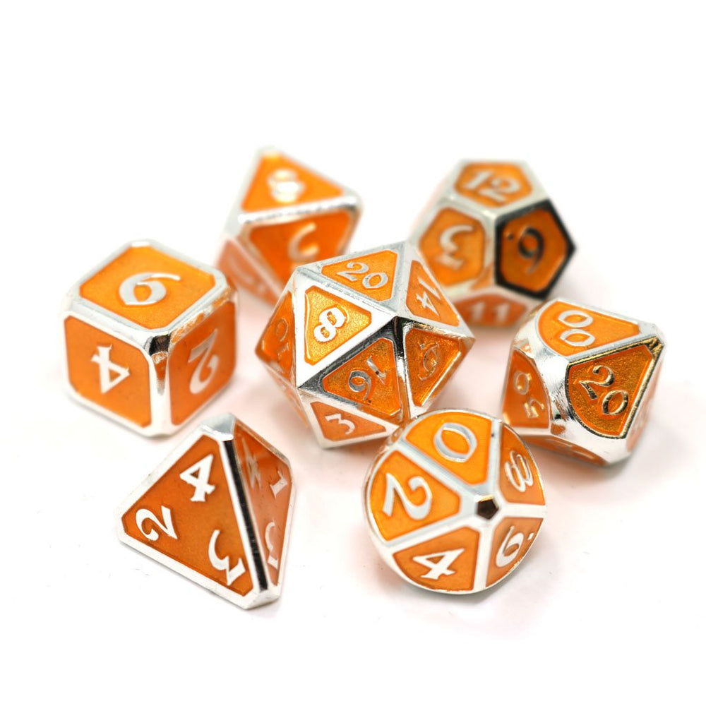 Dice DieHard Dice: Poly 7 Set Metal Mythica Platinum
