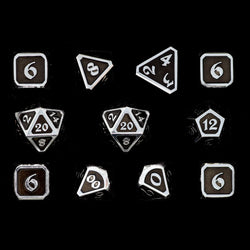 Dice DieHard Dice: Poly 11 Set Metal Mythica Platinum