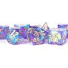 Dice Metallic Dice Co: Poly 7 Set Sharp Edge Resin