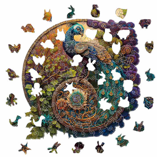 Puzzle Craft-Hub: Peacock Yin Yang