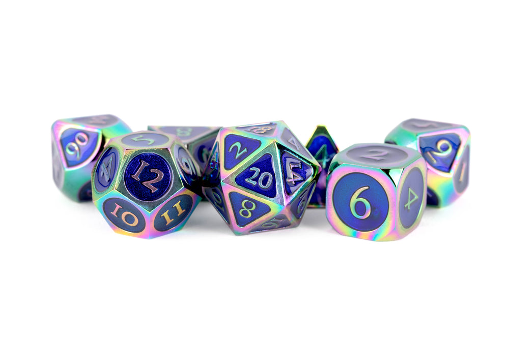 Dice Metallic Dice Co: Poly 7 Set Metal Enamel