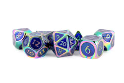 Dice Metallic Dice Co: Poly 7 Set Metal Enamel