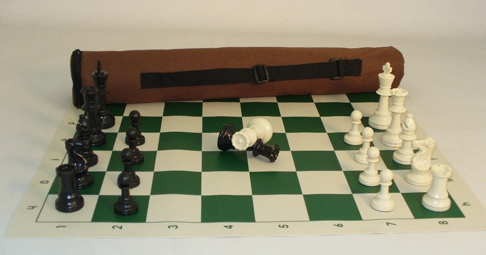 Chess Set Tournament First Chess - 3.75in Plastic w/Rollup Board