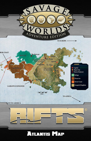 Savage Worlds Rifts: Poster Map of Atlantis