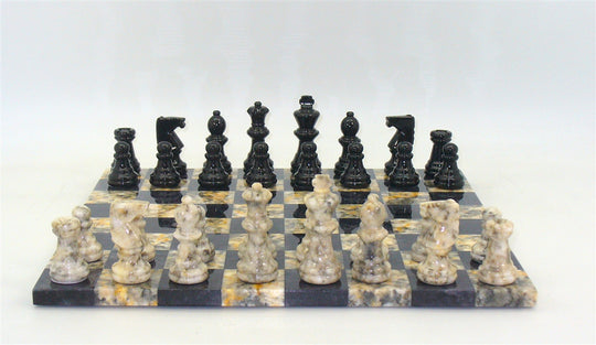 Chess Set Worldwise: Alabaster with frameless board