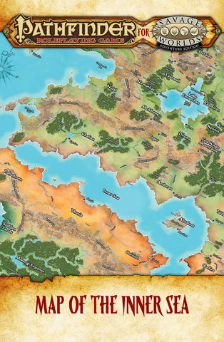 Savage Worlds Pathfinder: Map - Inner Sea