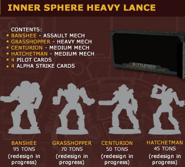 BattleTech Mini: Inner Sphere Heavy Lance