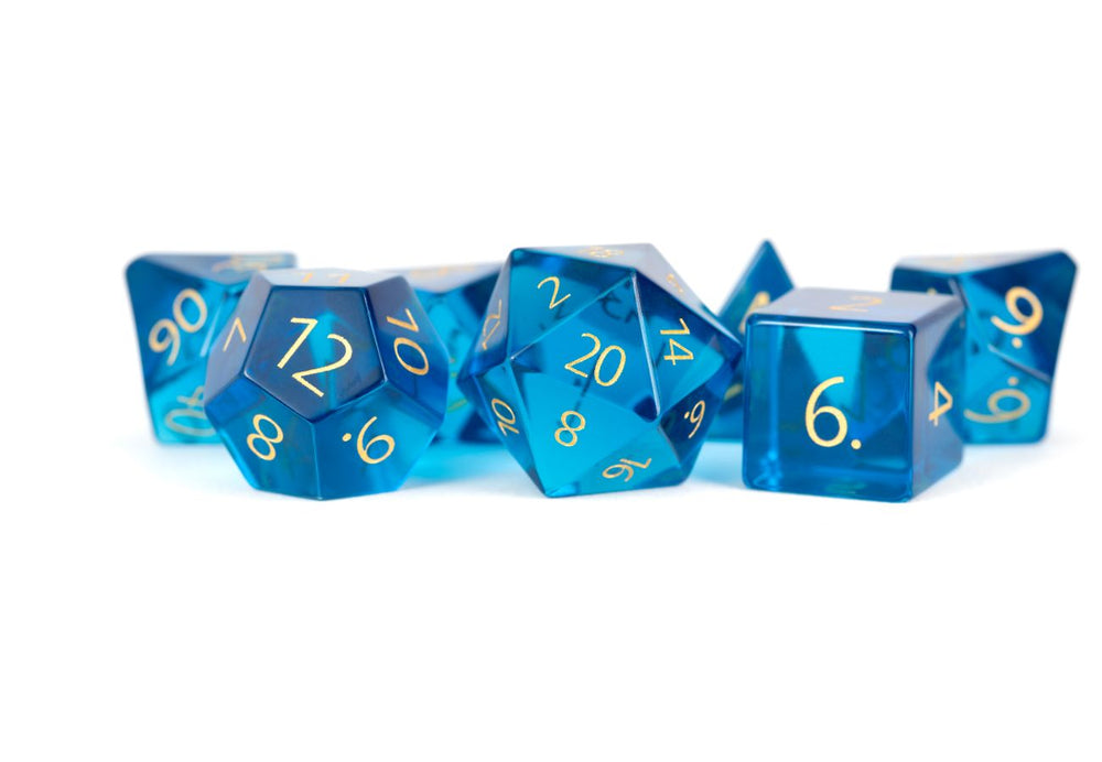 Dice Metallic Dice Co: Poly 7 Set Stone