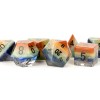 Dice Metallic Dice Co: Poly 7 Set Stone