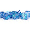 Dice Metallic Dice Co: Poly 7 Set Sharp Edge Resin