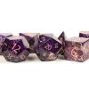 Dice Metallic Dice Co: Poly 7 Set Stone
