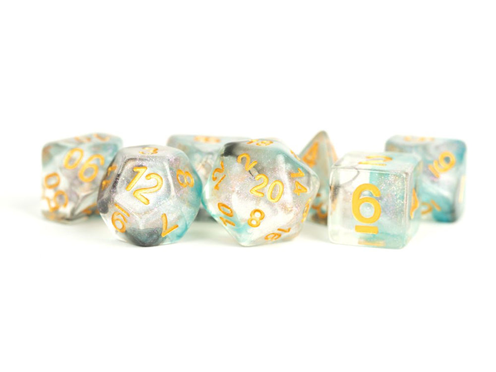 Dice Metallic Dice Co: Poly 7 Set Acrylic Luminous
