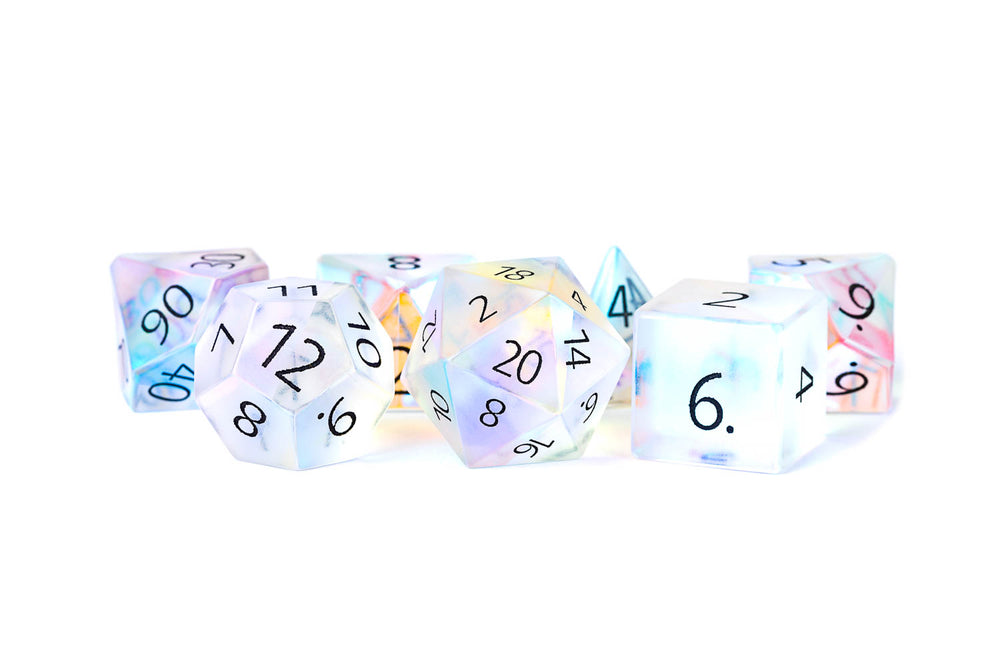 Dice Metallic Dice Co: Poly 7 Set Stone