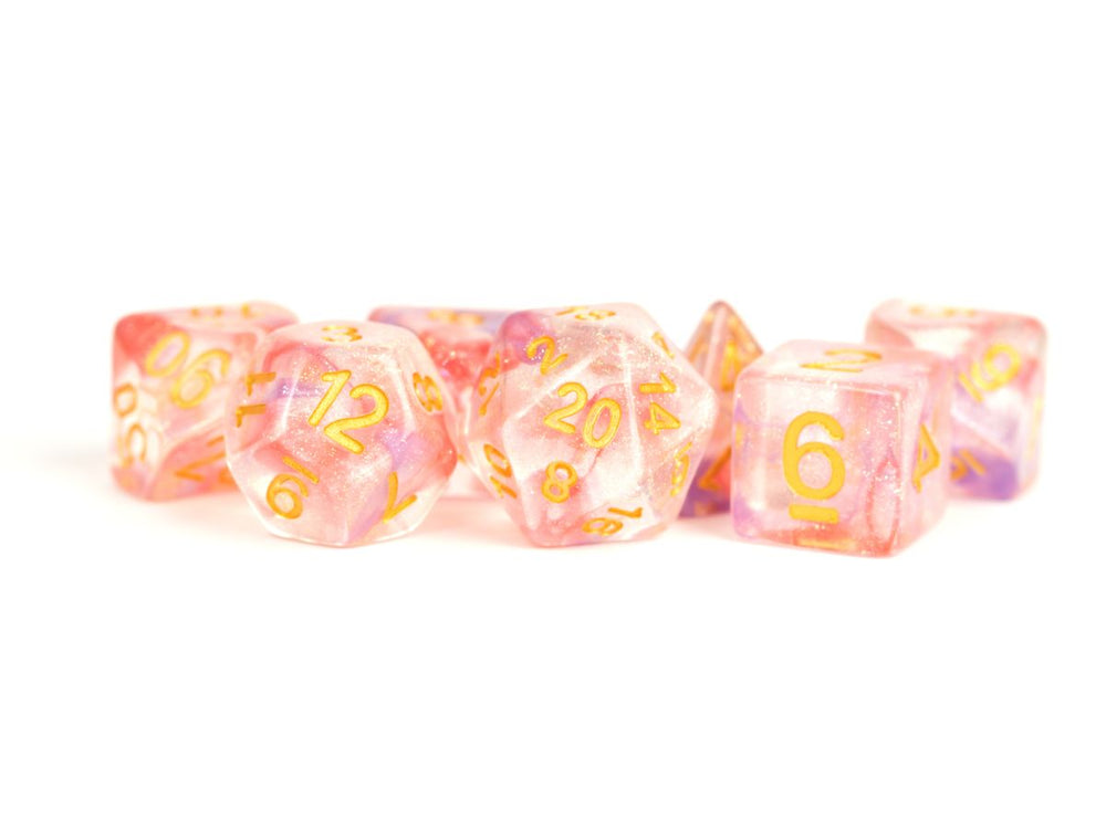 Dice Metallic Dice Co: Poly 7 Set Acrylic Luminous