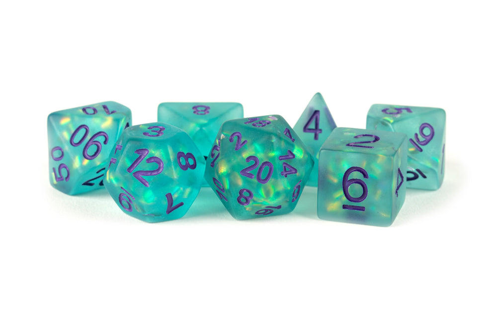 Dice Metallic Dice Co: Poly 7 Set Icy Opal