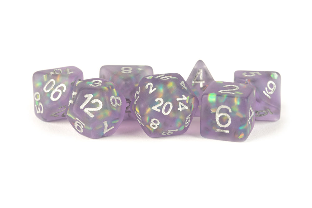 Dice Metallic Dice Co: Poly 7 Set Icy Opal