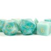 Dice Metallic Dice Co: Poly 7 Set Stone